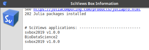 An exemple if SciViews Box applications installation and reinstallation.